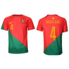 Portugal Ruben Dias #4 Hemmatröja VM 2022 Korta ärmar
